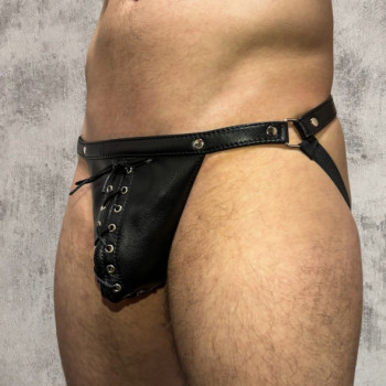 Кожаные мужские трусы со шнуровкой Boys Arsenal 52037ars