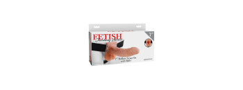 Страпон Fetish Fantasy Series 7 Hollow Strap-On with Balls - Flesh/Black Pipedream 337321PD