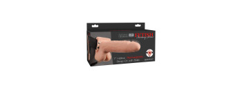 Страпон Fetish Fantasy Series 7 Hollow Strap-On - Flesh/Black Pipedream 339121PD