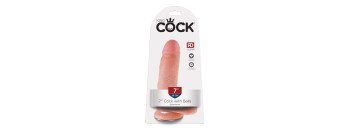 Фаллоимитатор King Cock 7 Cock with Balls - Flesh Pipedream 550621PD