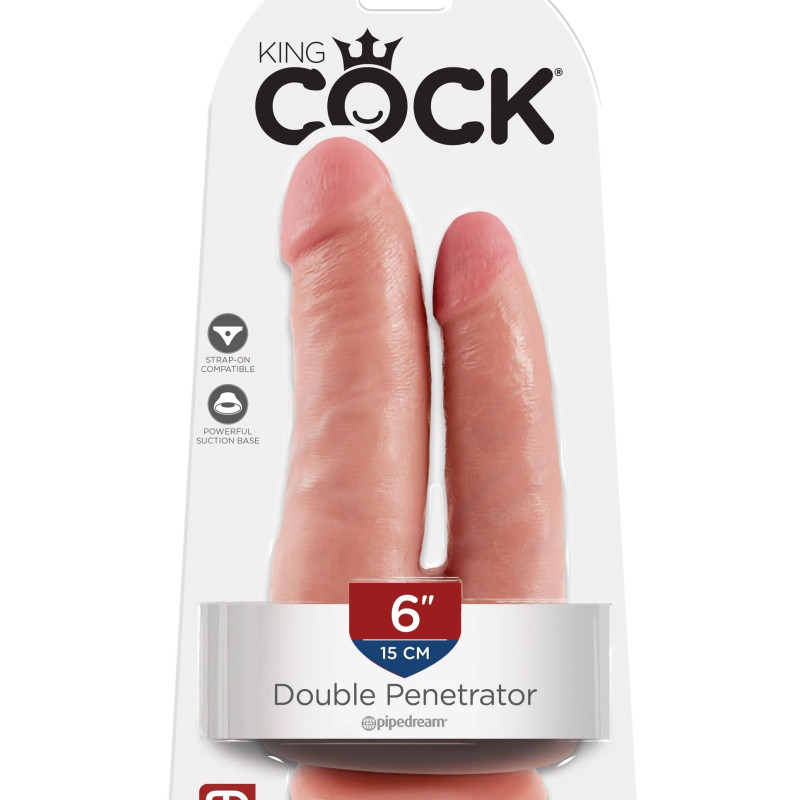 Фаллоимитатор King Cock Double Penetrator - Flesh Pipedream 551221PD