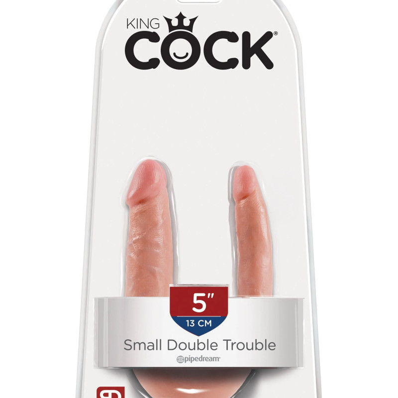 Фаллоимитатор King Cock Small Double Trouble - Flesh Pipedream 551321PD