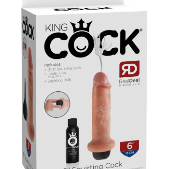 Фаллоимитатор с имитацией семяизвержения  King Cock 6