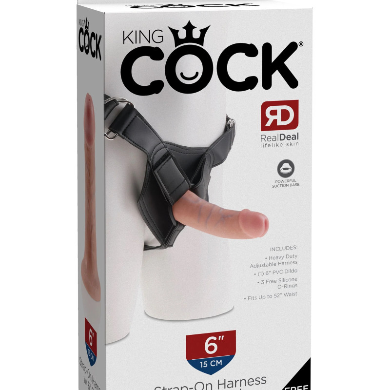 Страпон King Cock Strap on Harness with 6