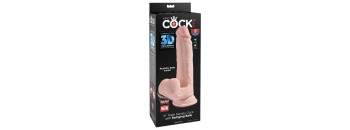Фаллоимитатор с подвижной мошонкой King Cock Plus 9Triple DensityCock Pipedream 573221PD
