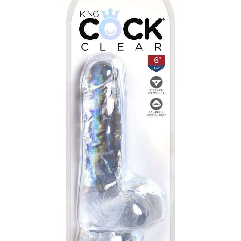 Фаллоимитатор King Cock Clear 6 Cock with Balls Pipedream 575220PD
