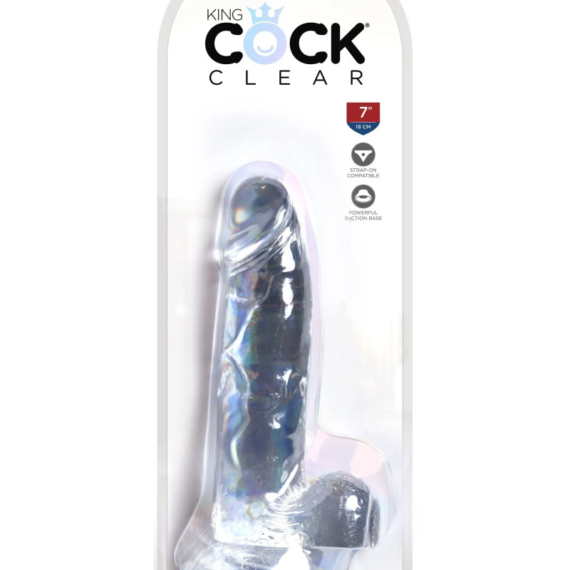 Фаллоимитатор King Cock Clear 7 Cock with Balls Pipedream 575420PD