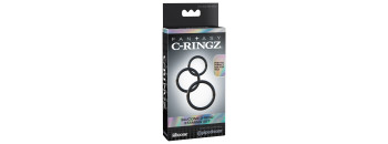 Набор эрекционных колец Fantasy C-Ringz Silicone 3-Ring Stamina Set - Black Pipedream 591223PD