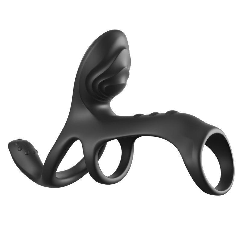 Виброкольцо на пенис с тремя моторчиками Ultimate Couples Cage Max 596823PD