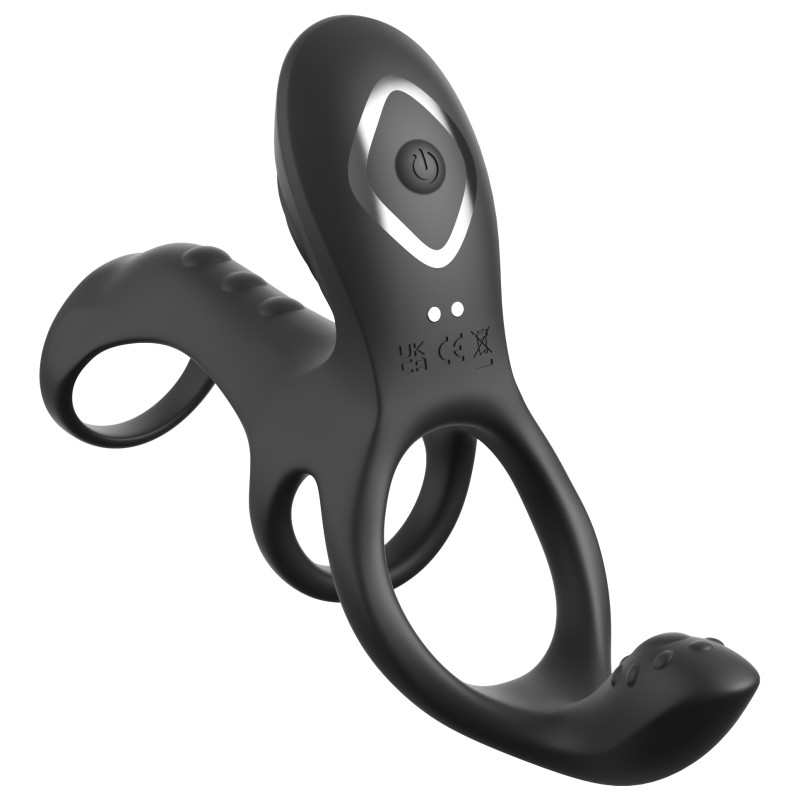 Виброкольцо на пенис с тремя моторчиками Ultimate Couples Cage Max 596823PD