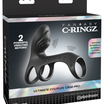 Виброкольцо на пенис с двумя моторчиками Ultimate Couples Cage Pro 596923PD