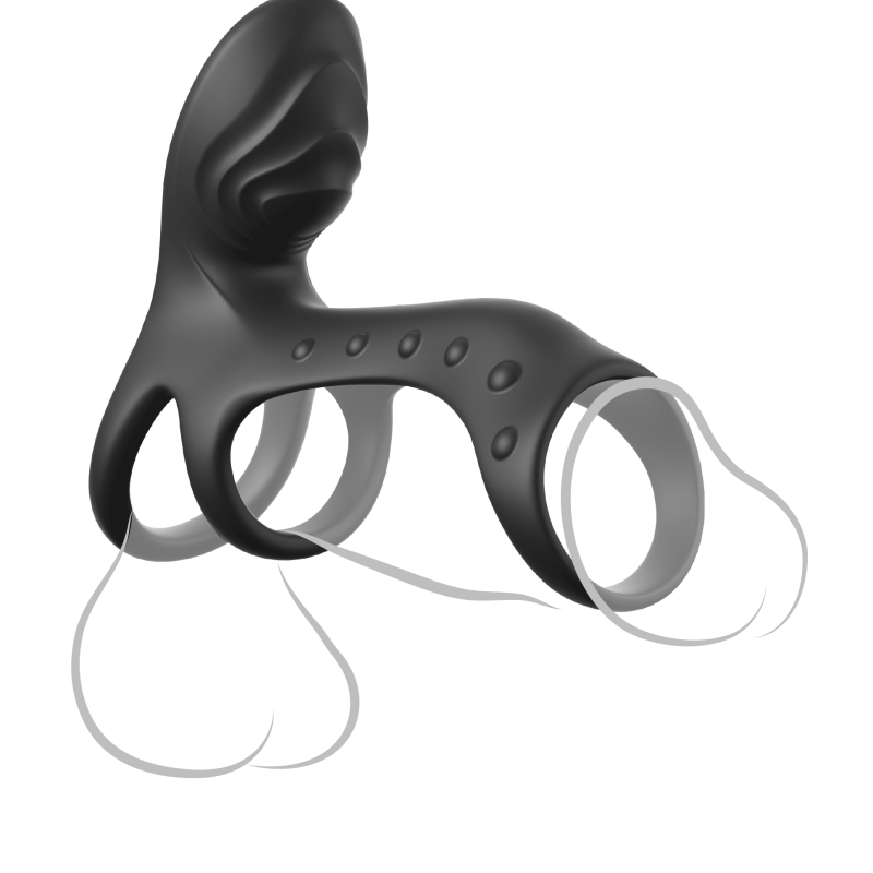 Виброкольцо на пенис с двумя моторчиками Ultimate Couples Cage Pro 596923PD