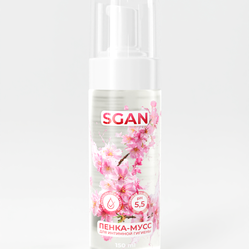 Пенка-мусс для интимной гигиены SGAN с пребиотиками 150 мл 5388sg