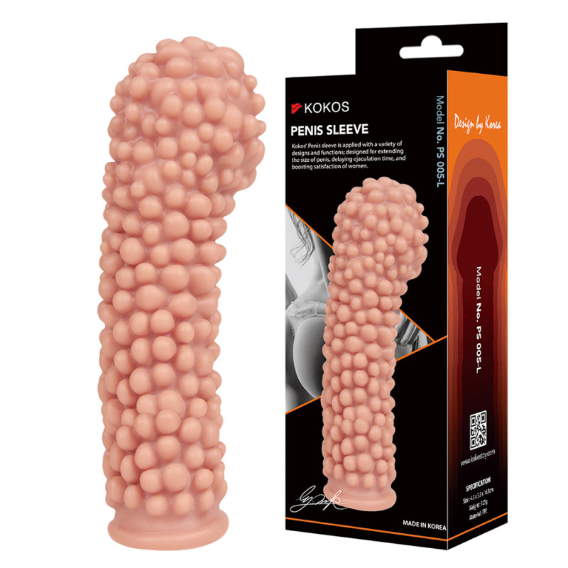 Насадка Penis Sleeve телесная TPE KOKOS PS-005-L