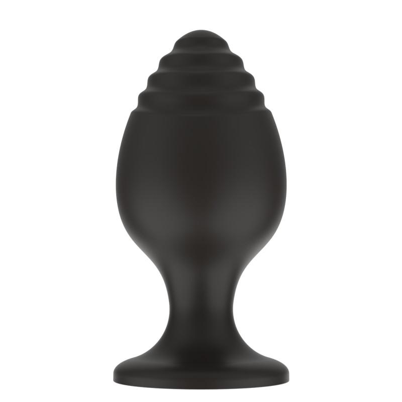 Силиконовая анальная пробка черная M (7.2*3.5cm) 3303-02