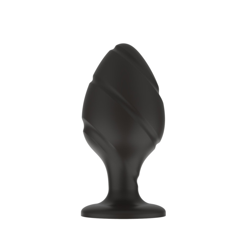 Силиконовая анальная пробка черная M (7.2*3.5cm) 3305-02