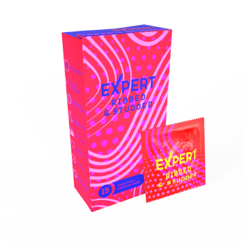 Презервативы Expert Ribbed&Studded 15шт 9410ex