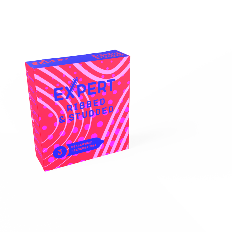 Презервативы Expert Ribbed&Studded 3 шт 9274ex