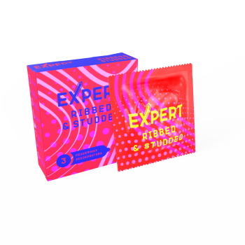 Презервативы Expert Ribbed&Studded 3 шт 9274ex