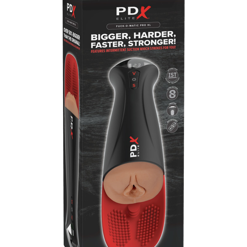 Мастурбатор в колбе с вибрацией Fuck-O-Matic Pro XL Pipedream RD55229PD