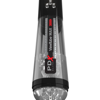 Мастурбатор с вибрацией PDX Elite ViewTube MAX View - Black Pipedream RD55323PD
