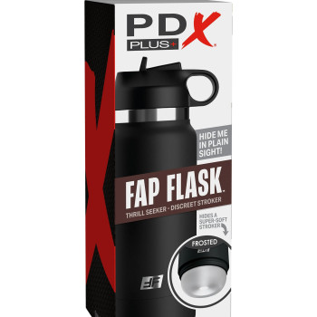 Мастурбатор Fap Flask Thrill Seeker Discreet Stroker - Black Bottle - Frosted Pipedream RD62920PD