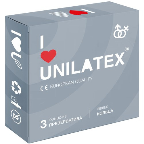Презервативы Unilatex Ribbed 3 шт 3018Un