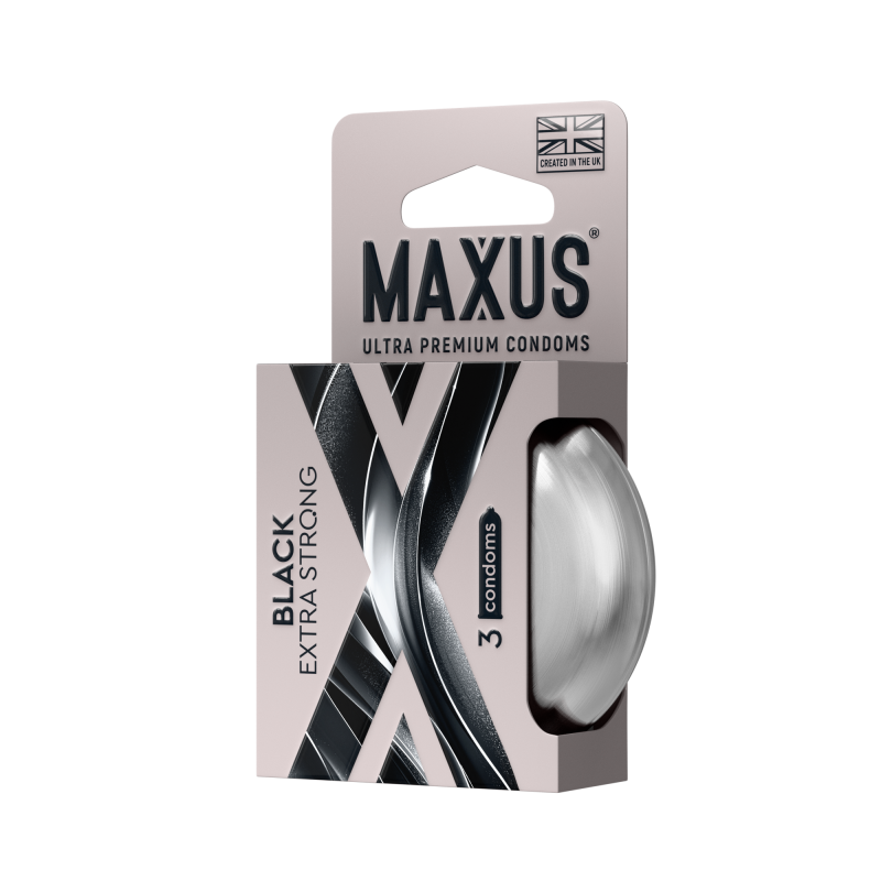 Презервативы MAXUS Extra Strong утолщенные №3 (черные) 7783mx