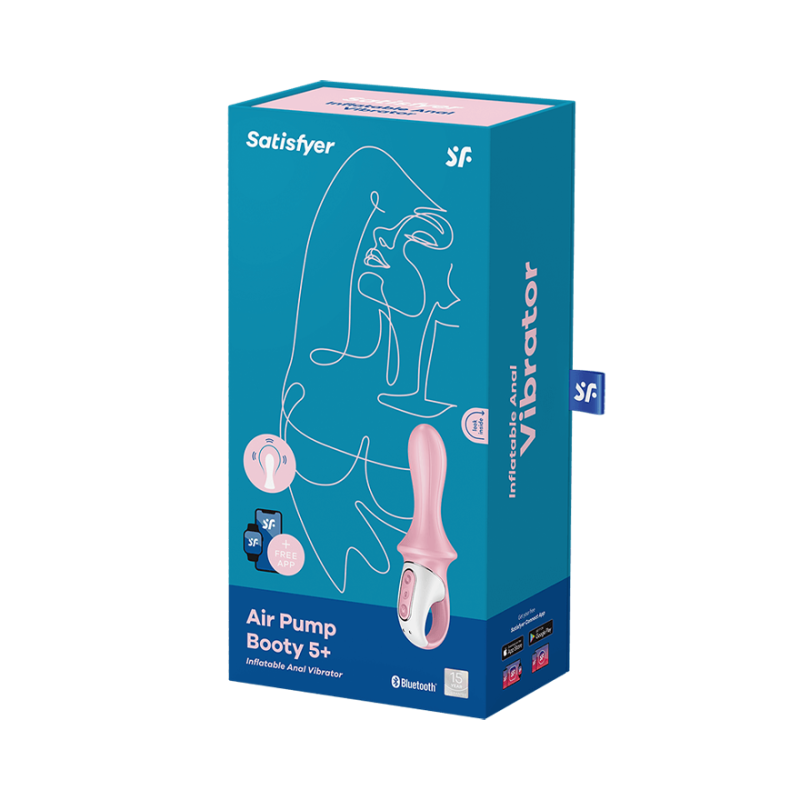 Анальный вибратор Satisfyer Air Pump Booty 5+ red 038551SA