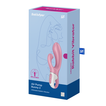 Вибратор с Функцией Расширения Satisfyer Air Pump Bunny 2 light red 038575SA