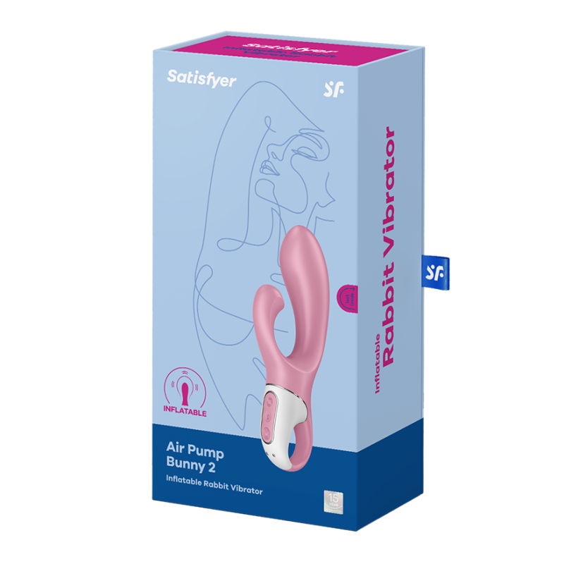 Вибратор с Функцией Расширения Satisfyer Air Pump Bunny 2 light red 038575SA