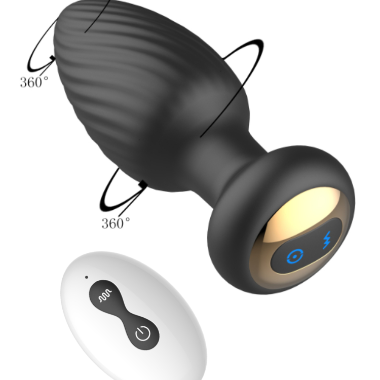 Массажер простаты с вибрацией и вращением (с пультом ДУ) SW1063