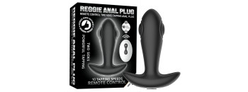 Черный массажер простаты с вибрацией, эффектом маятника и пультом ДУ SW2030