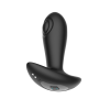 Черный массажер простаты с вибрацией, эффектом маятника и пультом ДУ SW2030