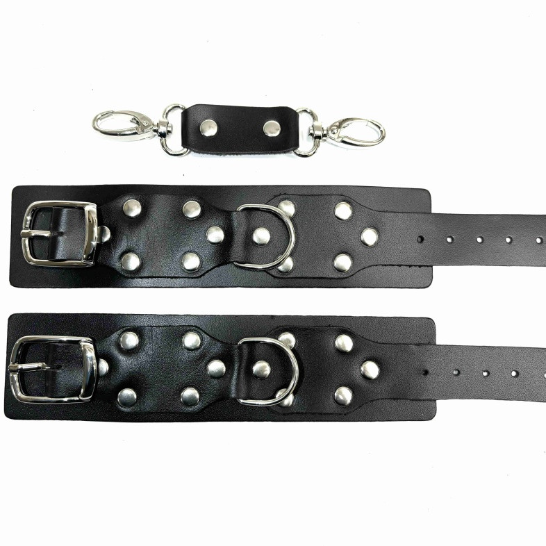 Наручники кожаные Sex Game коричневые 6002ars