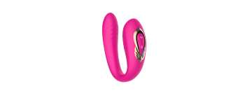 Клиторально-вагинальный вибратор с вращающейся вагинальной частью SW1096