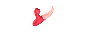 Вибратор-язык с вакуумной стимуляцией клитора SW4002