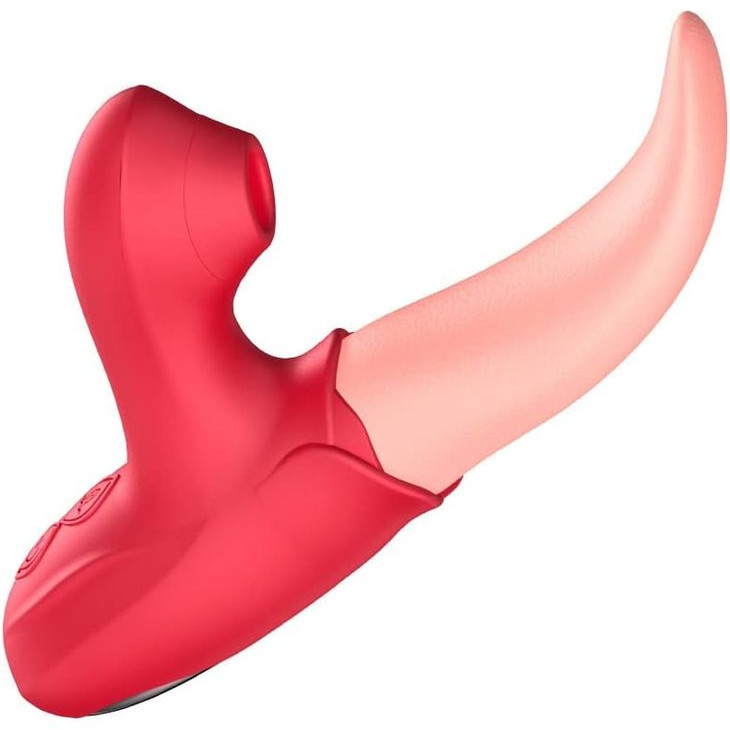 Вибратор-язык с вакуумной стимуляцией клитора SW4002