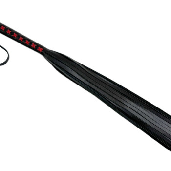 Плеть кожаная с красным плетением 6019-1ars