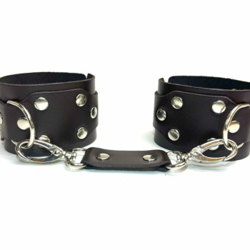 Наручники кожаные Sex Game коричневые 6002ars