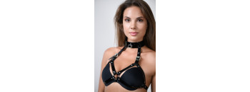 Сбруя из черной лаковой кожи 53008ars