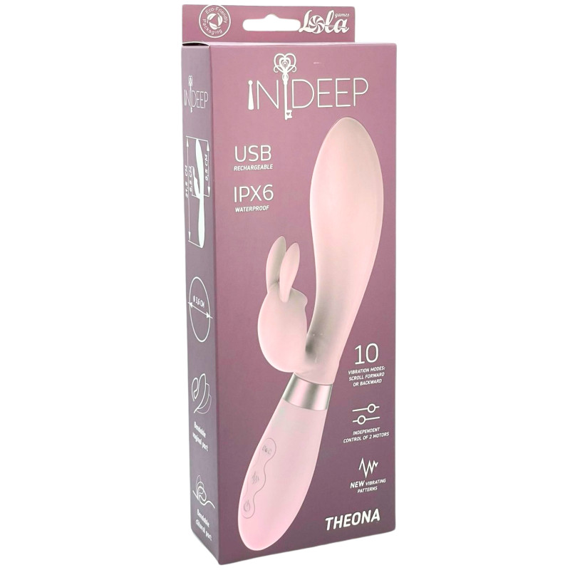 Перезаряжаемый вибратор Indeep PRO Theona Pink 7707-02indeep