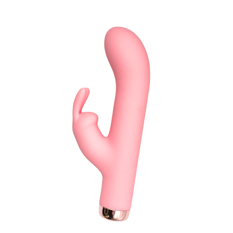 Розовый силиконовый вибратор-кролик 3461-02