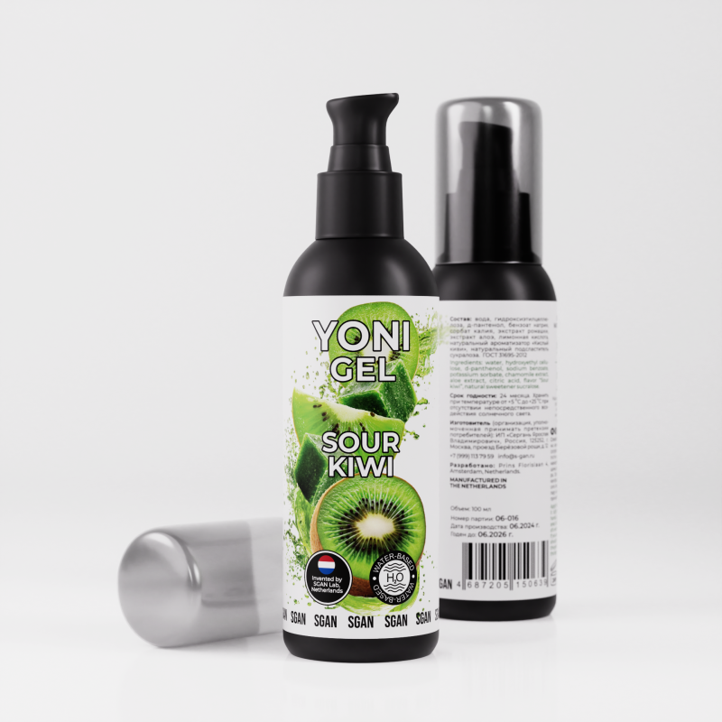 Лубрикант SGAN Sensual со вкусом Кислого Киви для орального секса 100 мл 0639sg