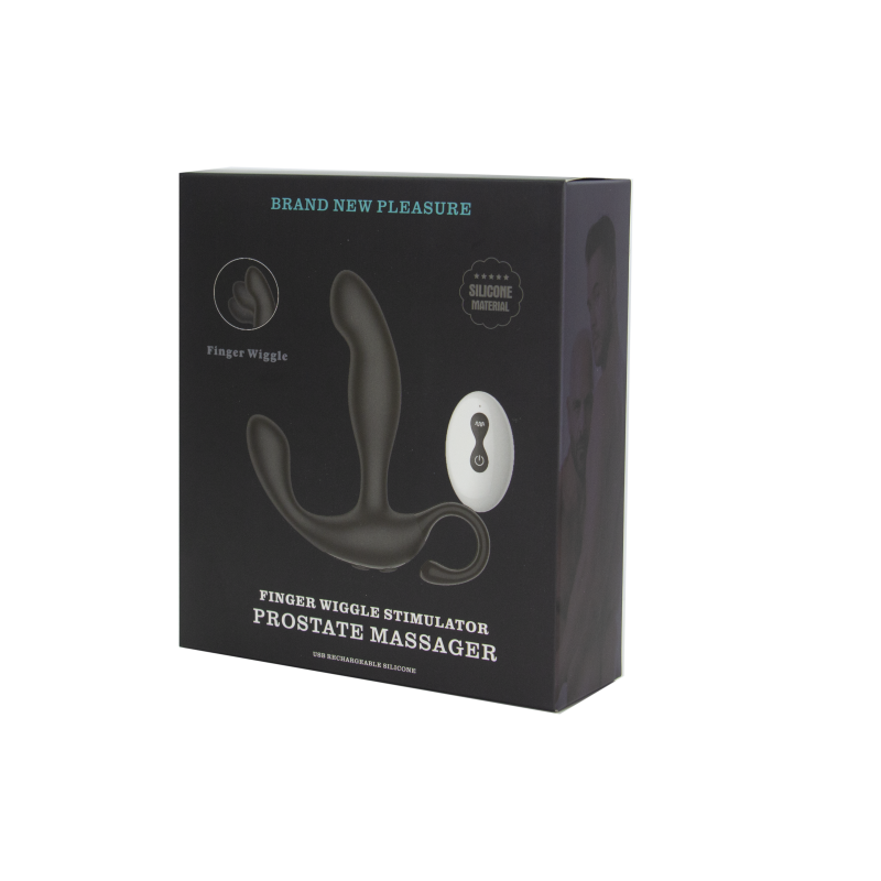 Массажер простаты с вибрацией и эффектом фингеринга с пультом ДУ SW1064