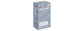 Презервативы Unilatex Ribbed 12+3 шт в подарок 3021Un