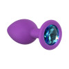 Анальная пробка Emotions Cutie Small Purple light blue crystal 4011-03Lola