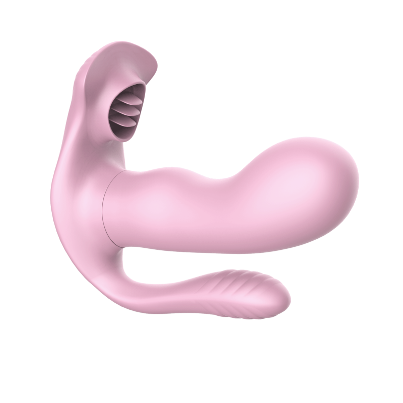 Силиконовый вибратор с тройной стимуляцией SW1001