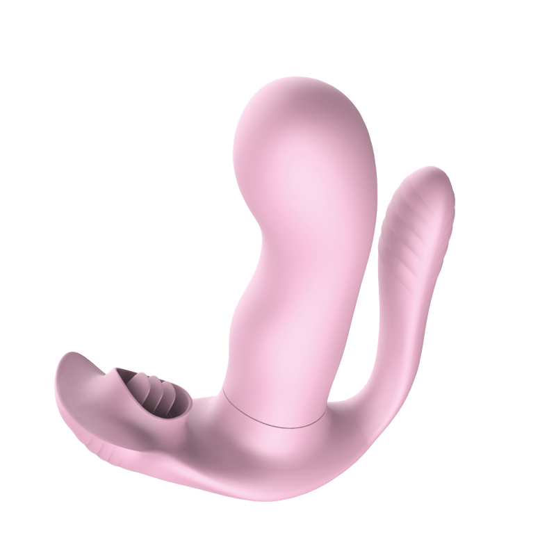 Силиконовый вибратор с тройной стимуляцией SW1001