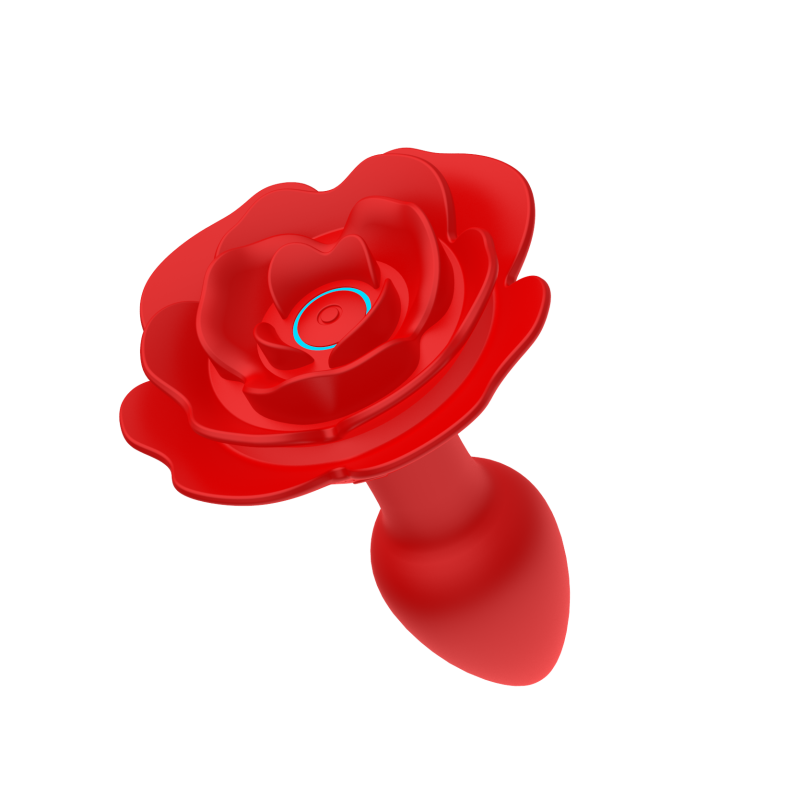 Анальный стимулятор с вибрацией в форме розы SW2033